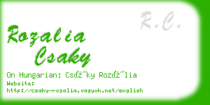 rozalia csaky business card